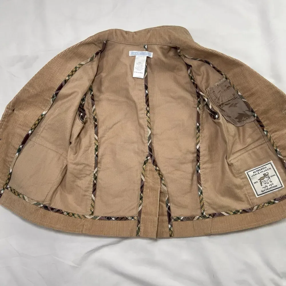 Janie and Jack Coat Size 18-24 Months Beige Corduroy Elbow Patches Blazer Jacket